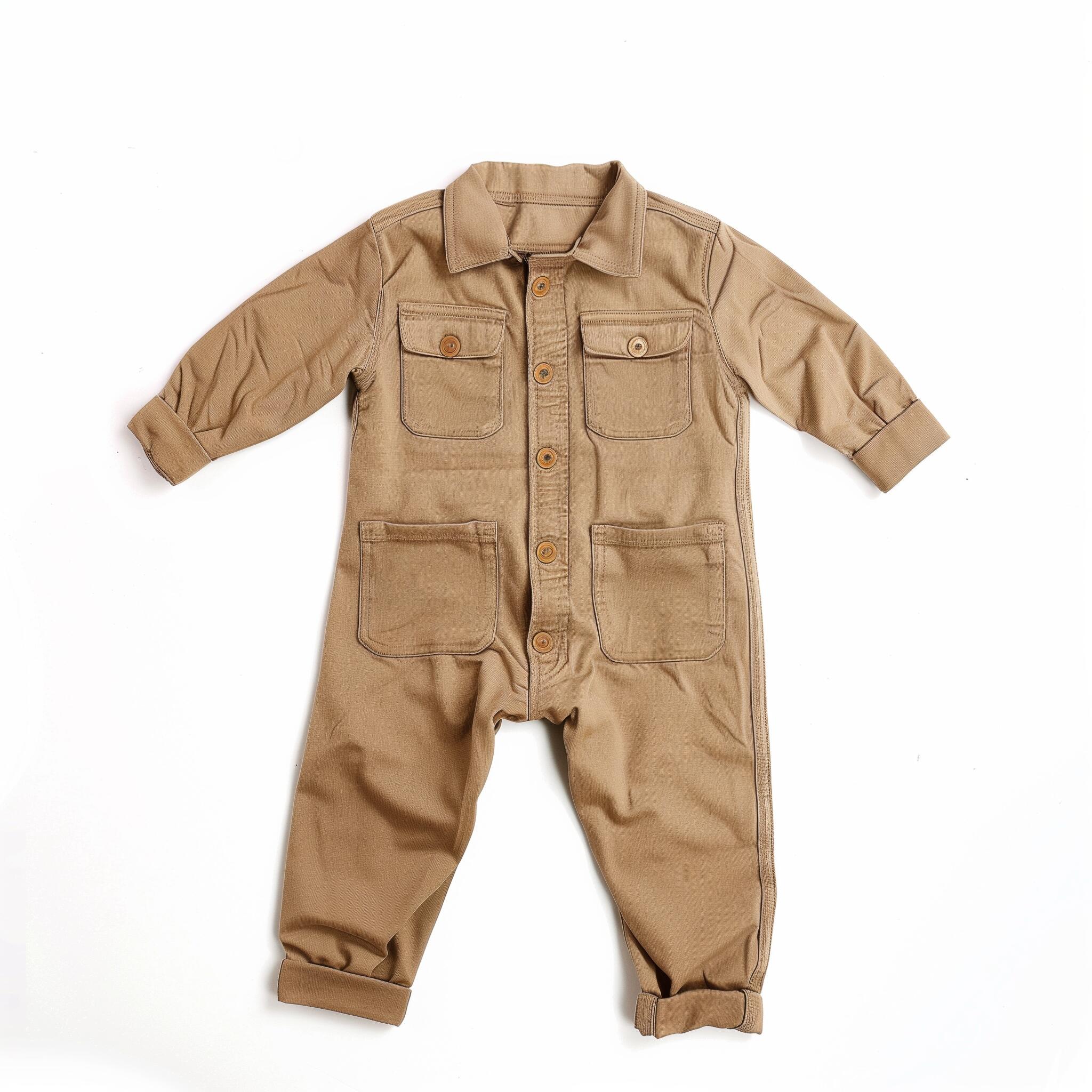 Baby Utility Jumpsuit, Sizes Available: 6-24 Months Colour:Khaki
